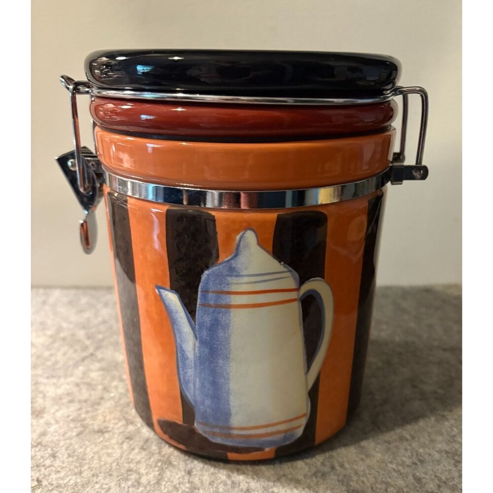 Certified International Coffee Canister 7" Tall  5.5 Wide  # 2836